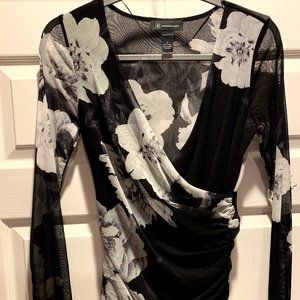 NWT I.N.C Floral Side Wrap Blouse